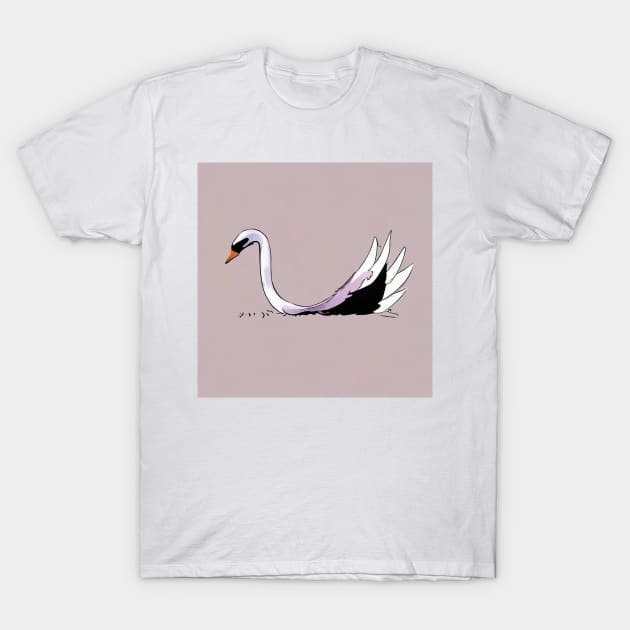 swan bird minimalistic T-Shirt by A.S.P.E.D.I.A